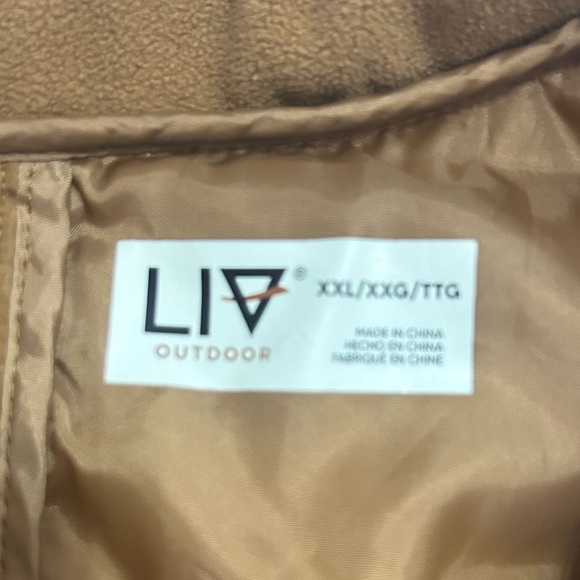 Men’s LIV Outdoors Tan Zip Up Vest. Size XXL - Picture 4 of 8